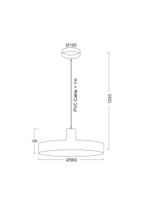 ПЕНДЕЛ ACA LIGHTING / 1XE27 METAL GREY Φ36XH120CM DOMENICA
