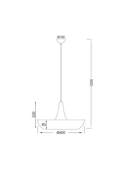 ПЕНДЕЛ 1ΧΕ27 БЯЛ МЕТАЛ Φ40ΧΗ120CM SOBRERO