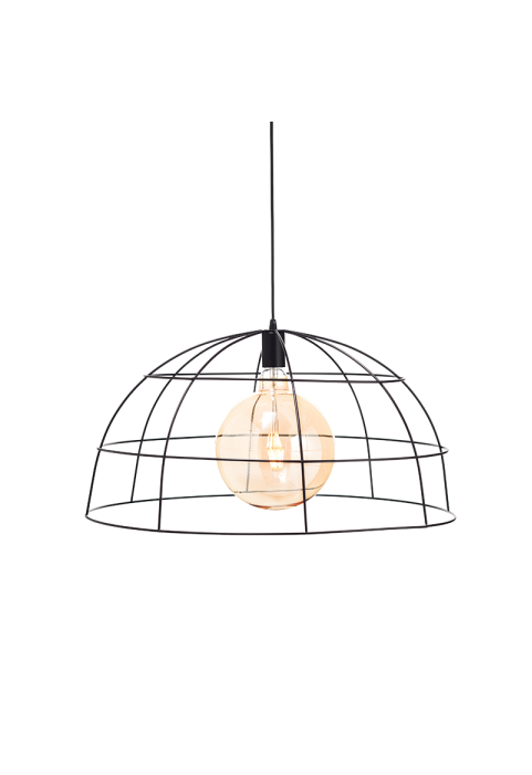 ПЕНДЕЛ PROMETHEUS / HANGING F/S 1XE27 METAL MESH BLACK Φ40XH120CM PROMETHEUS