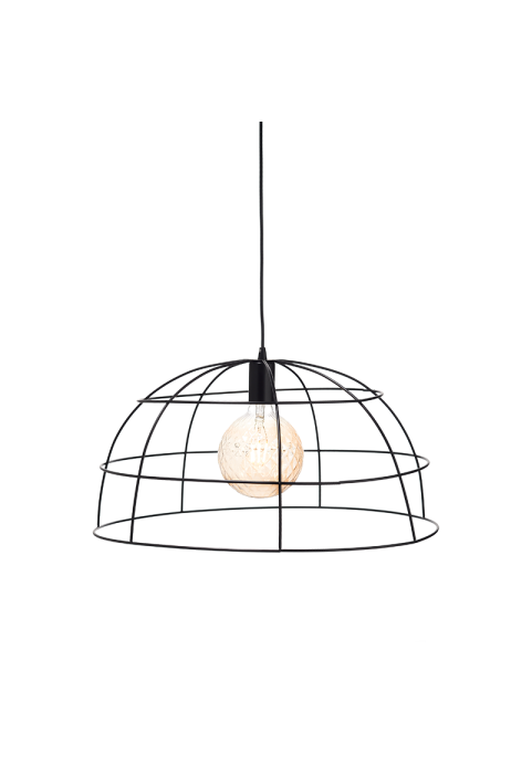 ПЕНДЕЛ  PROMETHEUS / HANGING F/S 1XE27 METAL MESH BLACK Φ50XH120CM PROMETHEUS