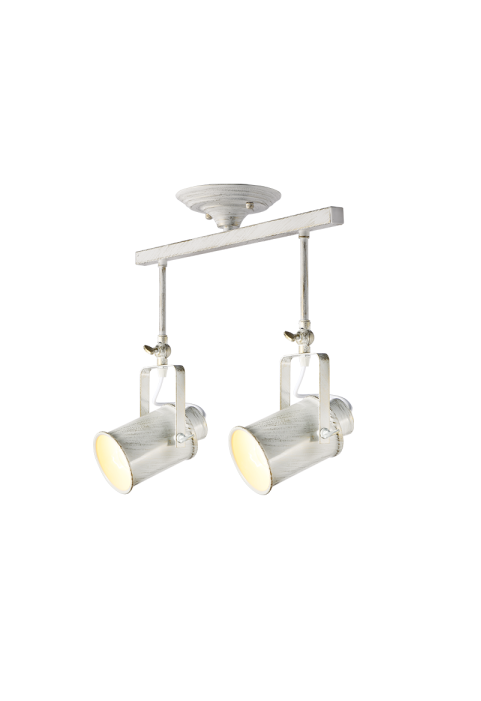 NETTO CEILING 2ΧΕ27 METAL WHITE GOLD PATINΑ 17X44XH38CM POMPEII