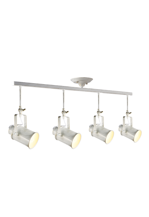NETTO CEILING 4XE27 METAL WHITE GOLD PATINΑ 17X105XH38CM POMPEII