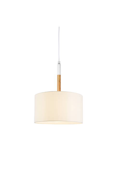 ПЕНДЕЛ YASMINE / PENDANT LAMP 1XE27 WHITE METAL WOODEN BASE/SHADOW Φ25XH120CM YASMINE