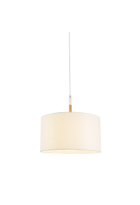 ПЕНДЕЛ YASMINE / PENDANT LAMP 1XE27 WHITE METAL WOODEN BASE/SHADOW Φ40XH120CM YASMINE