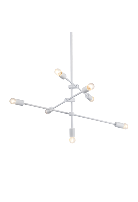 ПЕНДЕЛ LUTHER / PENDANT LAMP 7XE27 METAL WHITE Φ80XH130CM LUTHER