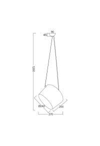 ПЕНДЕЛ ACA LIGHTING / 1XE27 WHITE METALLIC Φ27XH120CM NOVA
