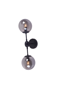 АПЛИК BOMBAY / WALL-MOUNTED 2X14 BLACK METALLIC + TINT GLASS BOMBAY