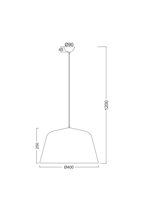 ПЕНДЕЛ  1ΧΕ27 МЕНТА МЕТАЛ Φ40ΧΗ120CM PALLADA