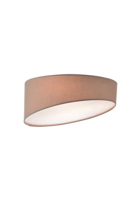 ПЛАФОН ACA LIGHTING / CEILING LIGHT 3ΧΕ27 PAL BROWN FABRIC+ACRYLIC Φ40ΧΗ18CM PABLO