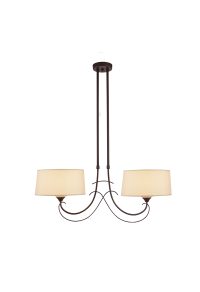 NETTO PENDANT 3ΧΕ27 METALLIC BROWN+BEIGE SHADE 86Χ30XH150CM POIROT