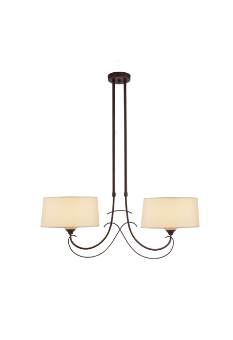 NETTO PENDANT 3ΧΕ27 METALLIC BROWN+BEIGE SHADE 86Χ30XH150CM POIROT