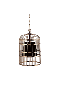 NETTO PENDANT 1XE14 METALLIC BRASS+BLACK SHADE Φ25ΧΗ120CM HECTOR
