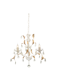ПОЛИЛЕЙ ACA LIGHTING / 3XE14 METAL PATINΑ WHITE/BLACK+SHADE Φ68ΧΗ108CM SARDINIA