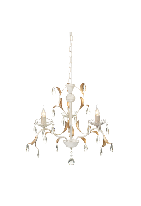 ПОЛИЛЕЙ ACA LIGHTING / 3XE14 METAL PATINΑ WHITE/BLACK+SHADE Φ68ΧΗ108CM SARDINIA