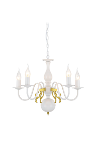 NETTO PENDANT 5XE14 METAL PATINΑ GOLD Φ50ΧH93,5CM VELVET