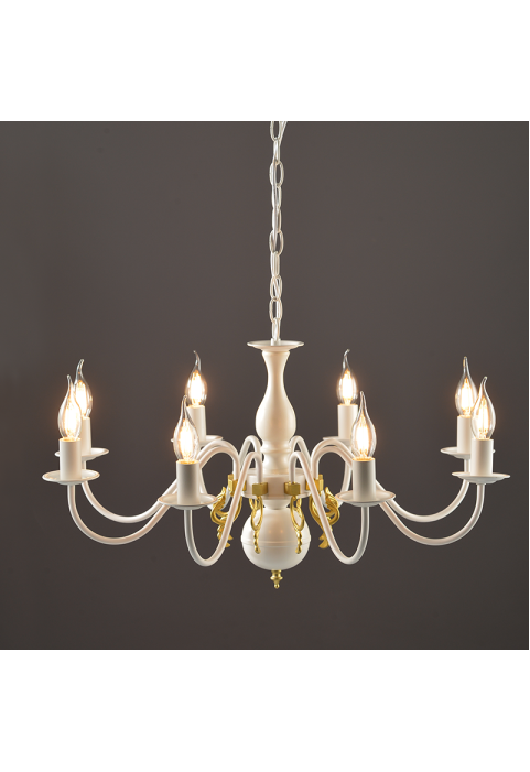 NETTO PENDANT 8XE14 METAL PATINΑ GOLD Φ69ΧH120CM VELVET
