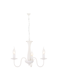 ПОЛИЛЕЙ ACA LIGHTING / 3XE14 METAL WHITE Φ49,5ΧΗ89,5CM KNOSSOS