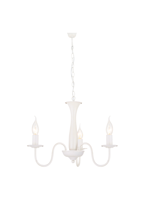 ПОЛИЛЕЙ ACA LIGHTING / 3XE14 METAL WHITE Φ49,5ΧΗ89,5CM KNOSSOS