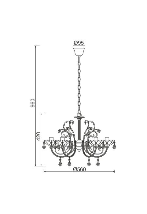 ПОЛИЛЕЙ 5ΧΕ14  МЕТАЛНА  ЗЛАТНА БРОНЗОВА+КРИСТАЛ Ф56  FABERGE