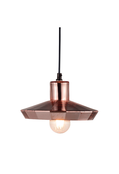 ПЕНДЕЛ 1ΧΕ27 СТЪКЛО БРОНЗОВО Φ22ΧΗ115CM