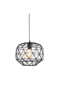 ПЕНДЕЛ ACA LIGHTING / PENDANT 1ΧΕ27 METAL BLACK GRID Φ30ΧΗ130CM ALADDIN