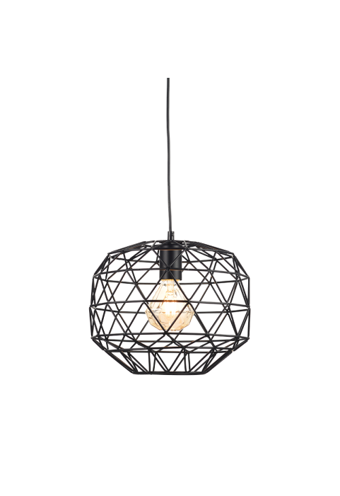 ПЕНДЕЛ ACA LIGHTING / PENDANT 1ΧΕ27 METAL BLACK GRID Φ30ΧΗ130CM ALADDIN