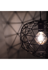 ПЕНДЕЛ ACA LIGHTING / PENDANT 1ΧΕ27 METAL BLACK GRID Φ30ΧΗ130CM ALADDIN