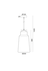 ПЕНДЕЛ 1ΧΕ27 МЕТАЛНО ЧЕРНО+ДЪРВО Φ20ΧΗ140CM AENEAS
