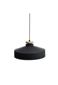 ПЕНДЕЛ 1ΧΕ27 МЕТАЛНО ЧЕРНО+ДЪРВО Φ41ΧΗ120CM AENEAS