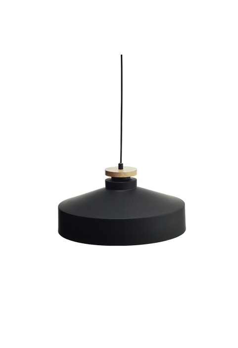ПЕНДЕЛ 1ΧΕ27 МЕТАЛНО ЧЕРНО+ДЪРВО Φ41ΧΗ120CM AENEAS