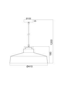 ПЕНДЕЛ 1ΧΕ27 МЕТАЛНО ЧЕРНО+ДЪРВО Φ41ΧΗ120CM AENEAS