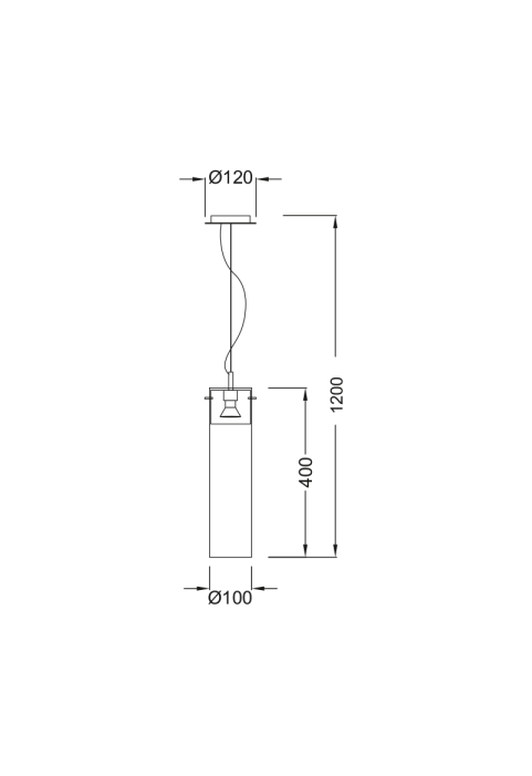 NETTO PENDANT 1ΧGU10 METAL OPALGLASS+WOOD Φ10ΧΗ120CM POTHOS