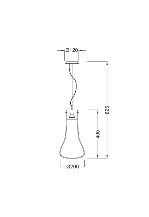 NETTO PENDANT 1ΧGU10 METAL COLOR WOOD + GLASS Φ20ΧΗ82,5CM POTHOS