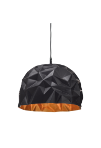 NETTO PENDANT 1XE27 RESIN BLACK+GOLD POLYGON Φ38H120CM POLLOK