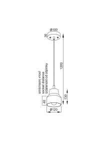 ПЕНДЕЛ  1ΧΕ27 ЧЕРНЕН ЦИМЕНТ +КАМЪК Φ22ΧΗ120CM BELFAST
