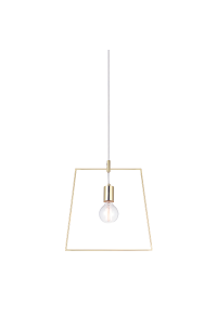 ПЕНДЕЛ ACA LIGHTING / 1XE27 METAL BRASS QUADRILATERAL 35ΧΗ120CM TWIGGY