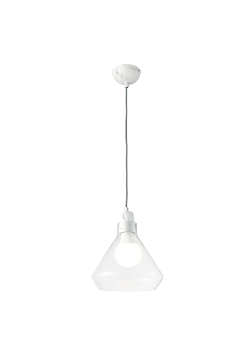 NETTO PENDANT 1XE27 GLASS + METAL MARBLE PAINTING Φ24ΧΗ120CM CIELOS