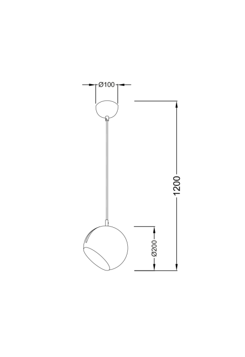 ПЕНДЕЛ 1ΧΕ27 МЕТАЛНА ЧЕРНА Φ20ΧΗ120CM HOSTA