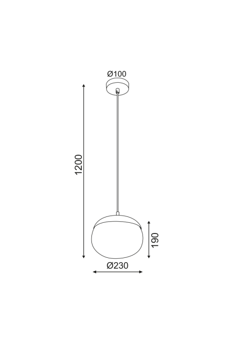 NETTO PENDANT 1XE27 METAL COLOR WOOD + OPAL GLASS Φ23ΧΗ120CM BELLOTA