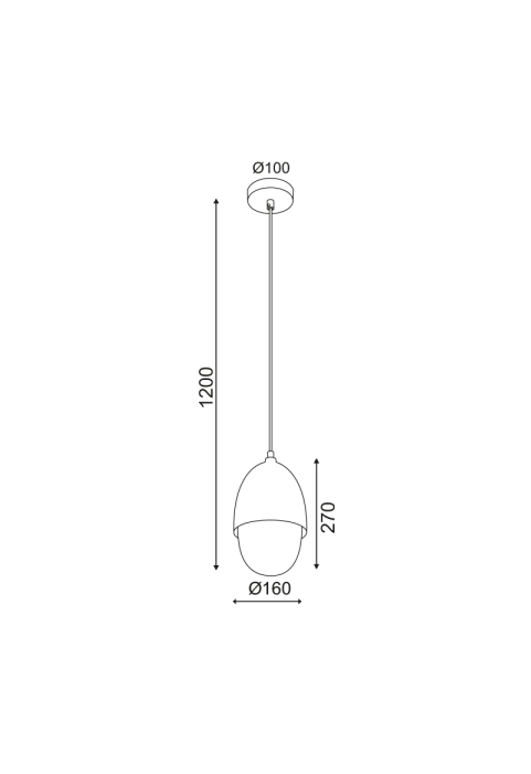 NETTO PENDANT 1XE27 METAL COLOR WOOD + OPAL GLASS Φ16ΧΗ120CM BELLOTA