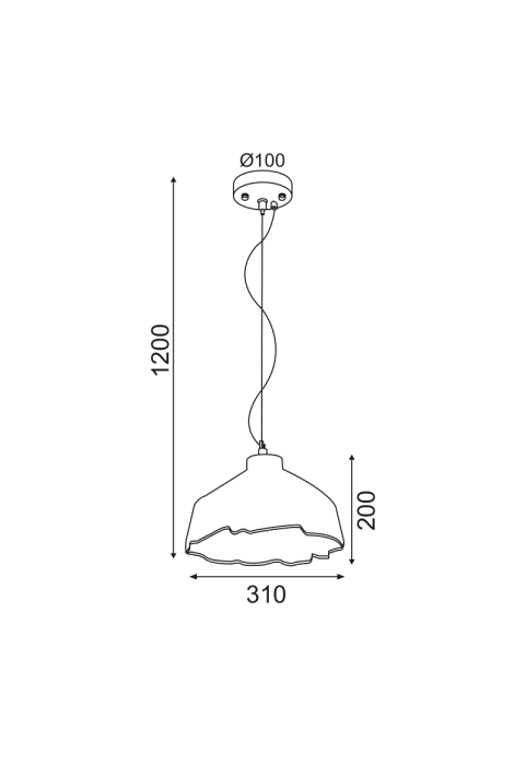 PHASING OUT PENDANT 1XE27 CEMENT Φ31ΧΗ120CM RANGER