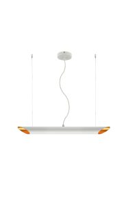 NETTO PENDANT 2ΧGU10 METAL WHITE+GOLD Φ6Χ80XH120CM TITAN