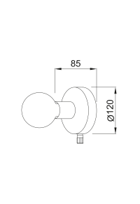 АПЛИКА 1ΧΕ27 МЕТАЛНА РОЗОВО+ МЕСИНГ Φ12CM JOY