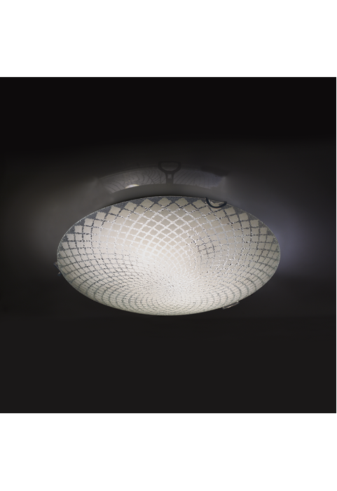 NETTO CEILING GLASS D30CM 2ΧE27 ROUA