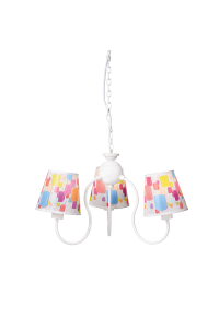NETTO KIDS PENDANT 3XE14 MULTICOLOR SHADE Φ50ΧΗ80CM RAINBOW