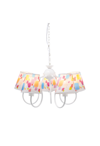 NETTO KIDS PENDANT 5XE14 MULTICOLOR SHADE Φ50ΧΗ80CM RAINBOW