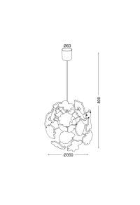 ДЕТСКИ ПЕНДЕЛ  4ΧΕ14 С ЖИВОТНИТЕ  Φ35ΧΗ80CM ZOO