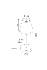 NETTO KIDS TABLE LIGHT 1XE14 MULTICOLOR SHADE Φ14ΧΗ29CM RAINBOW