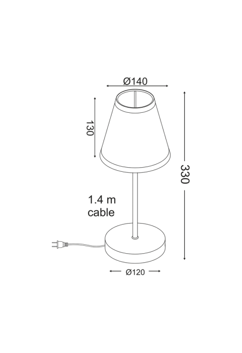 NETTO KIDS TABLE LIGHT 1XE14 MULTICOLOR SHADE Φ14ΧΗ29CM RAINBOW
