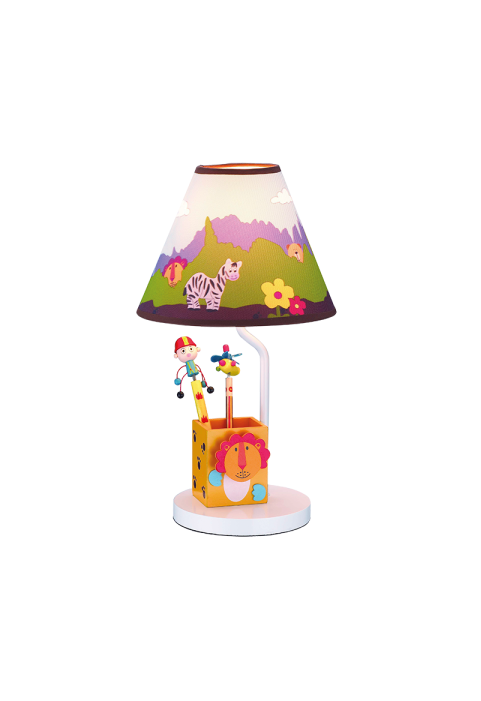 NETTO KIDS TABLE LIGHT 1XE27 PENCILCASE JUNGLE Φ21ΧΗ40CM PAIGNIO